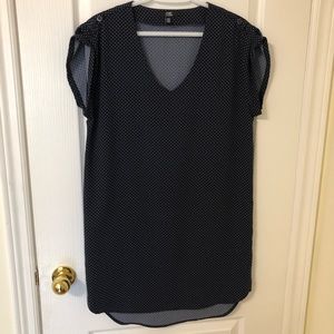 Jacob Navy and White Polka Dot Dress🔹 Size M